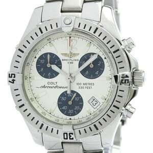 BREITLING Colt Chronoocean Steel Quartz Mens Watch A53050 Polished